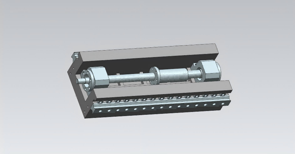 3.Assemble the X-axis lead screw and bearings of CNC Metal spinning equipment