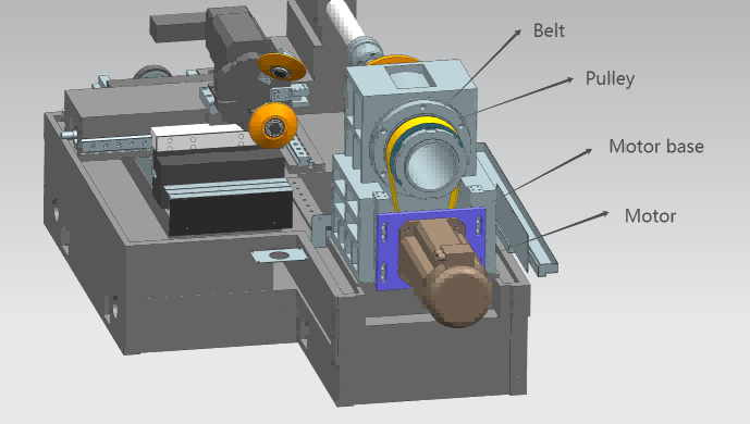 spindle motor and pulley mechanism