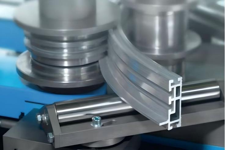 Extruded aluminum profiles rolling