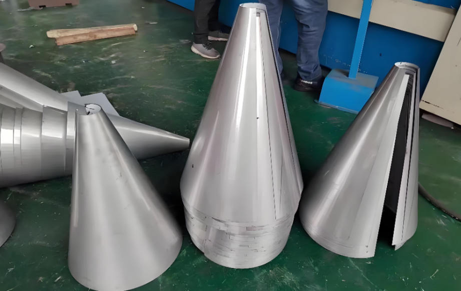 Rolled cone funnel